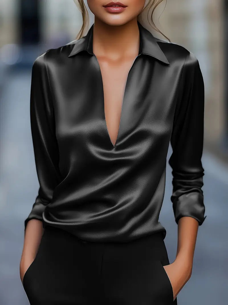 Carla | Schicke Bluse mit V-Ausschnitt für Damen