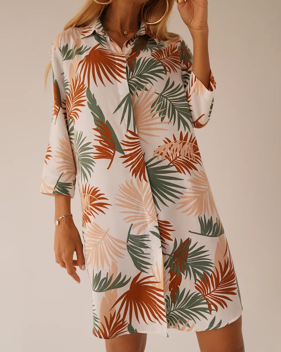 Leona | Elegante Damen Langarm Tunika luftig