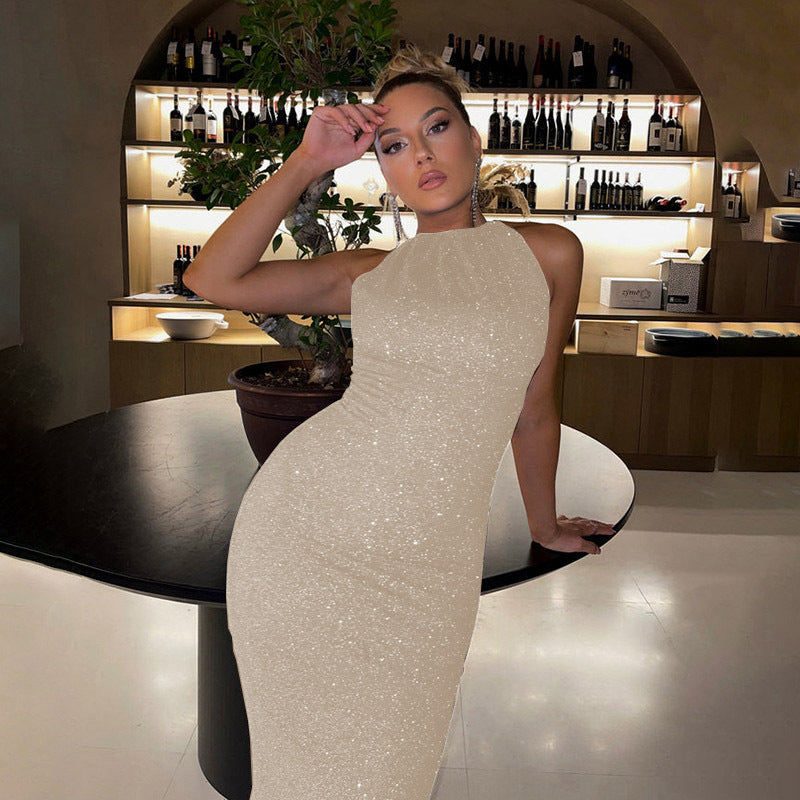 Laura | Stilvolles Abendkleid Damen lang & mit Pailletten