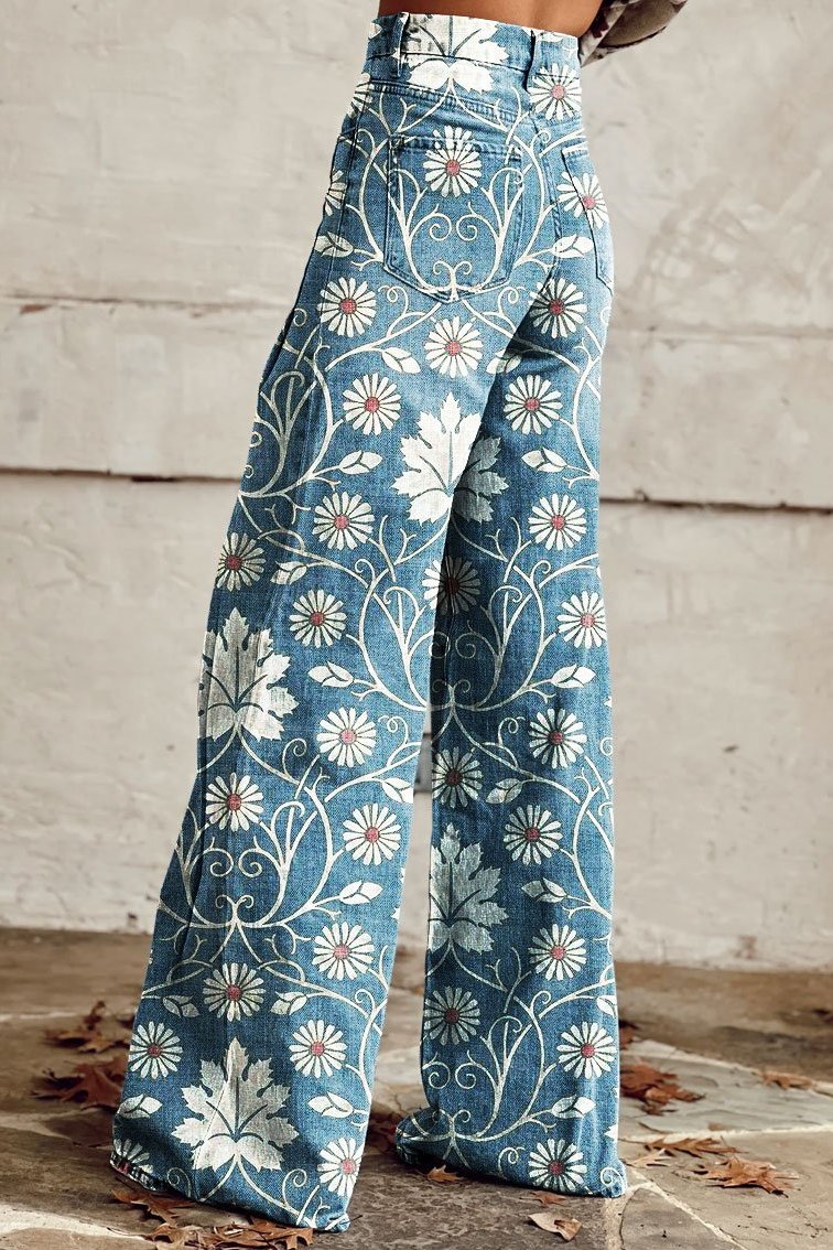 Lena | Locker geschnittene Damenhose im Boho-Vintage Look