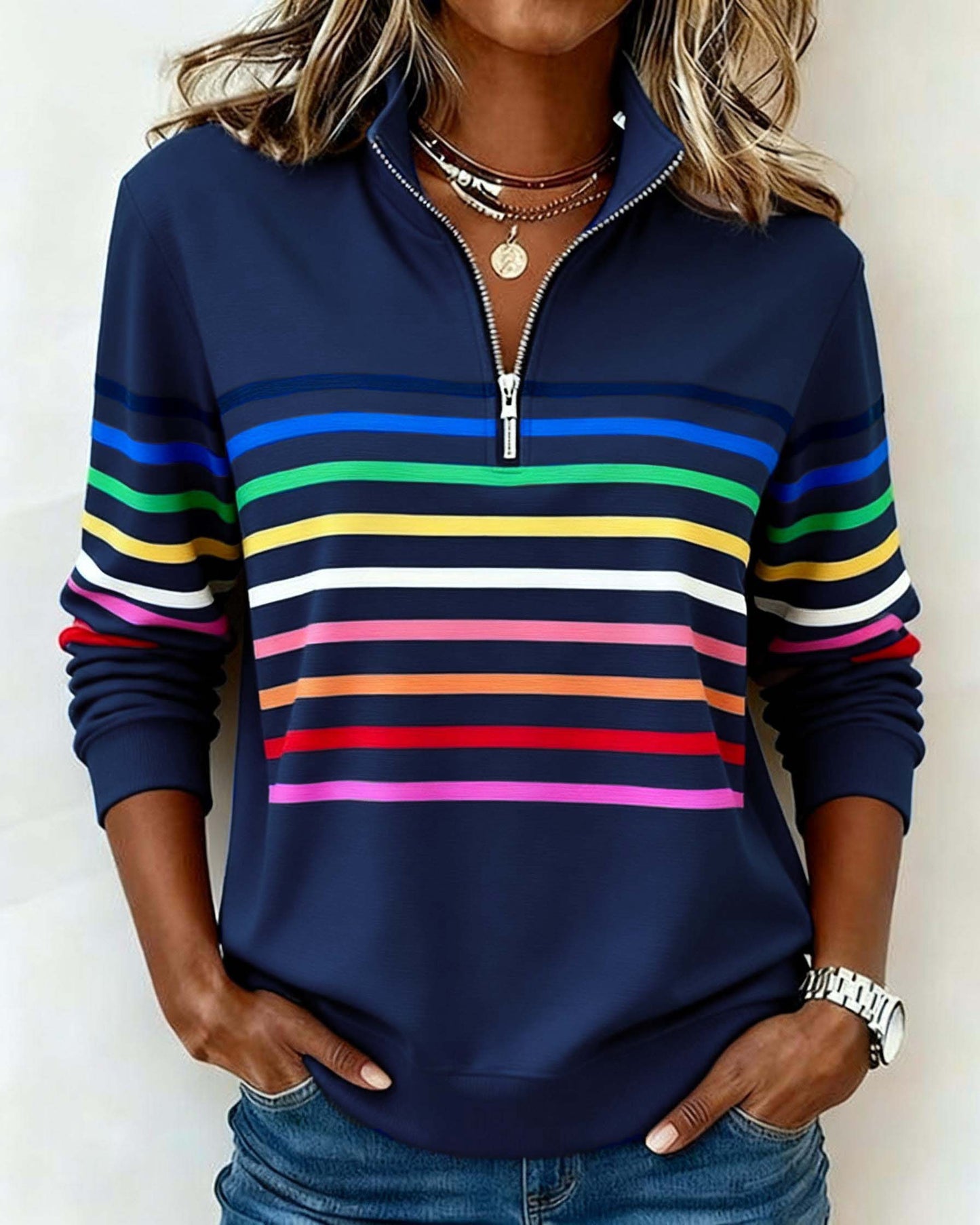 Hannah | Moderner Damen Sweatshirtstil elegant geschnitten