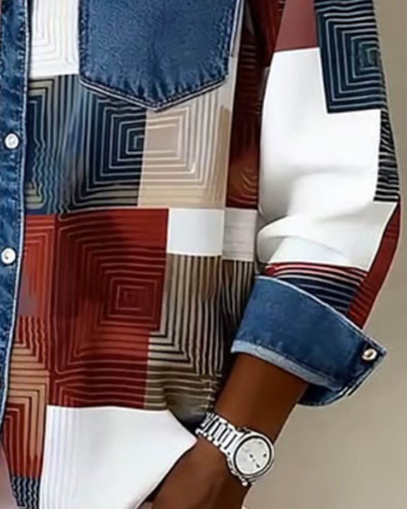 Paula | Damen Shirt modern & farbig mit stilvollem Kragen