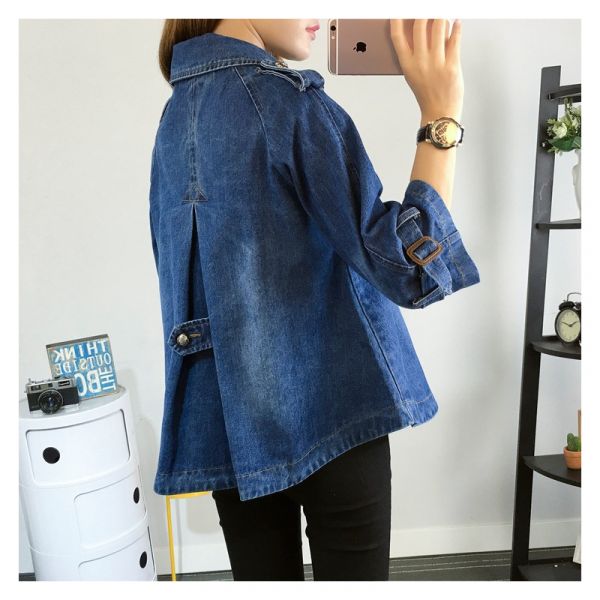 Clara | Stilvolles Denim-Cape für Damen elegant geschnitten