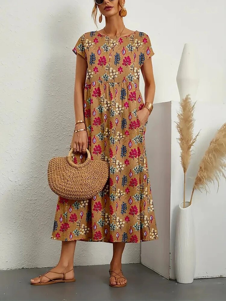 Clara | Leichtes Kleid mit elegantem Blumenmuster