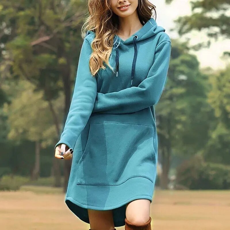 Elin | Lässiges Hoodie-Kleid Damen elegant & komfortabel