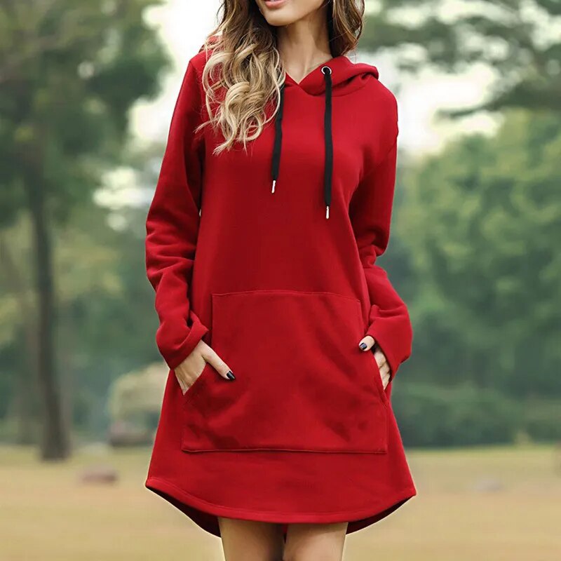 Elin | Lässiges Hoodie-Kleid Damen elegant & komfortabel