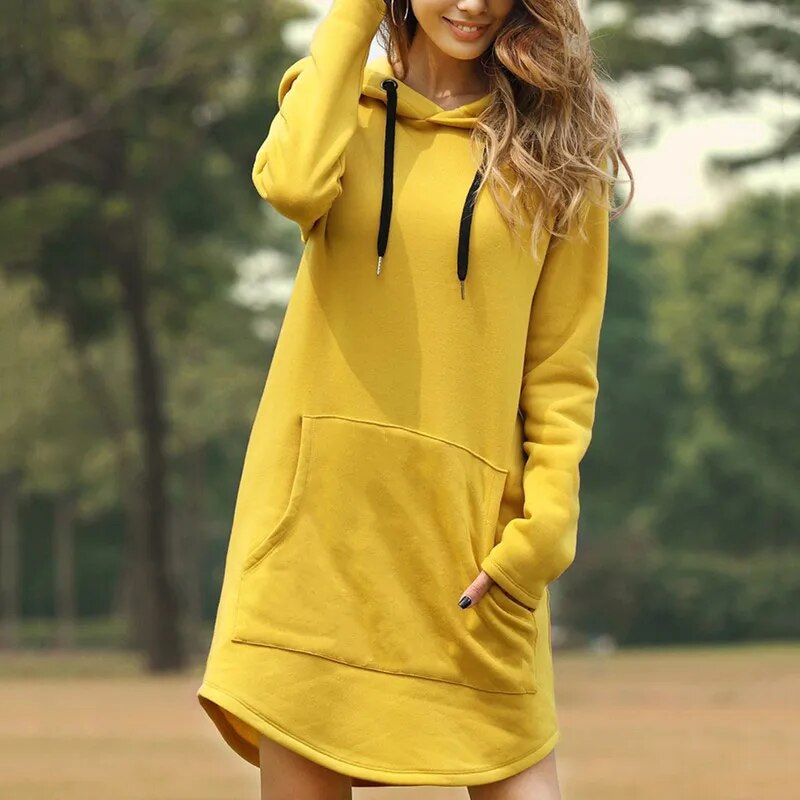 Elin | Lässiges Hoodie-Kleid Damen elegant & komfortabel