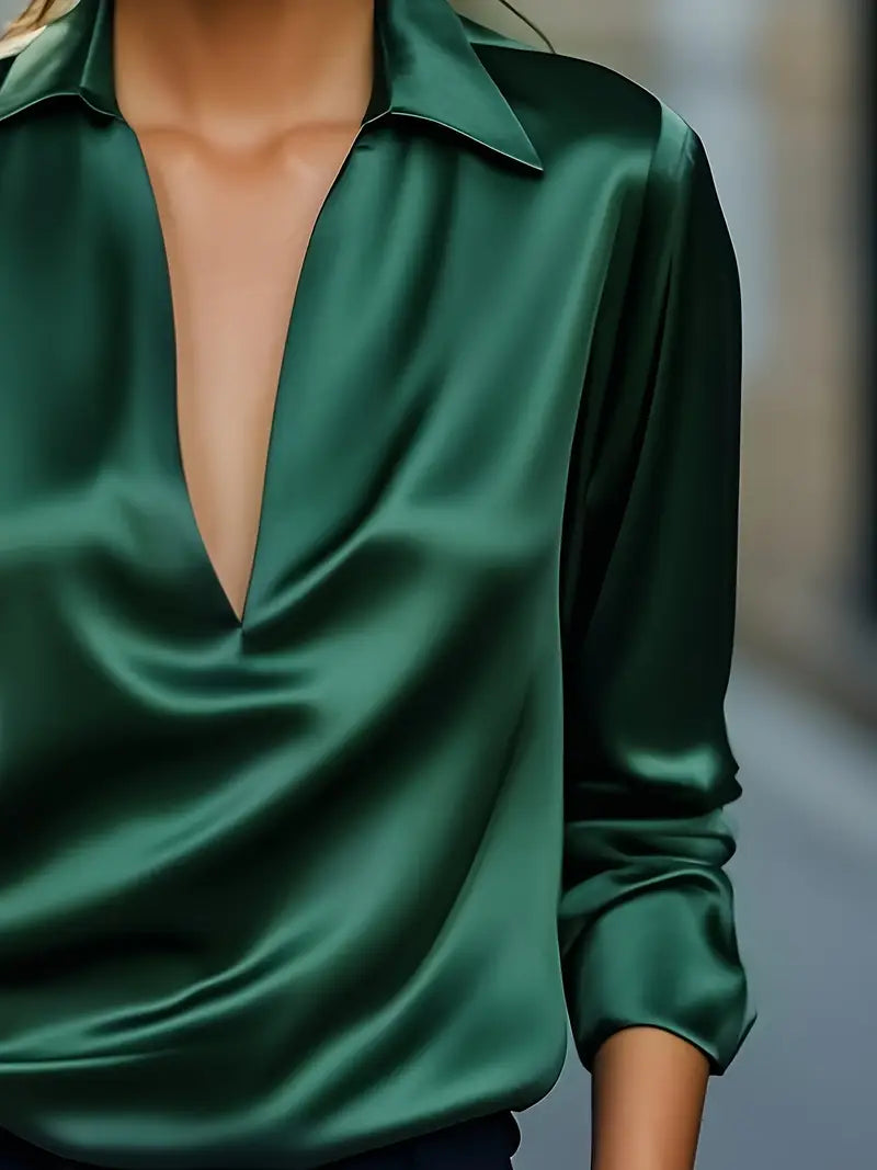 Carla | Schicke Bluse mit V-Ausschnitt für Damen