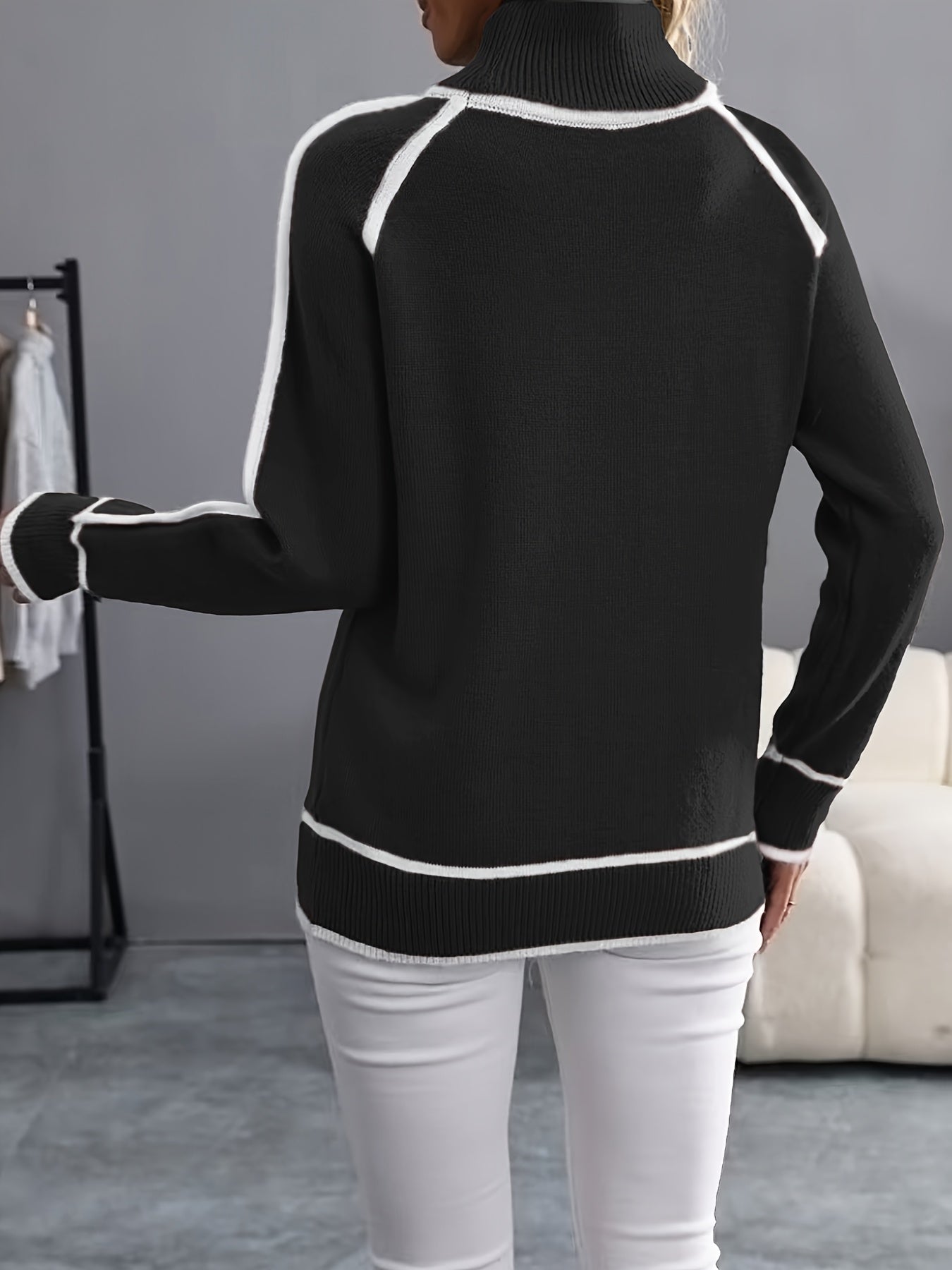 Clara | Gemütlicher Strickpullover mit hohem Rollkragen