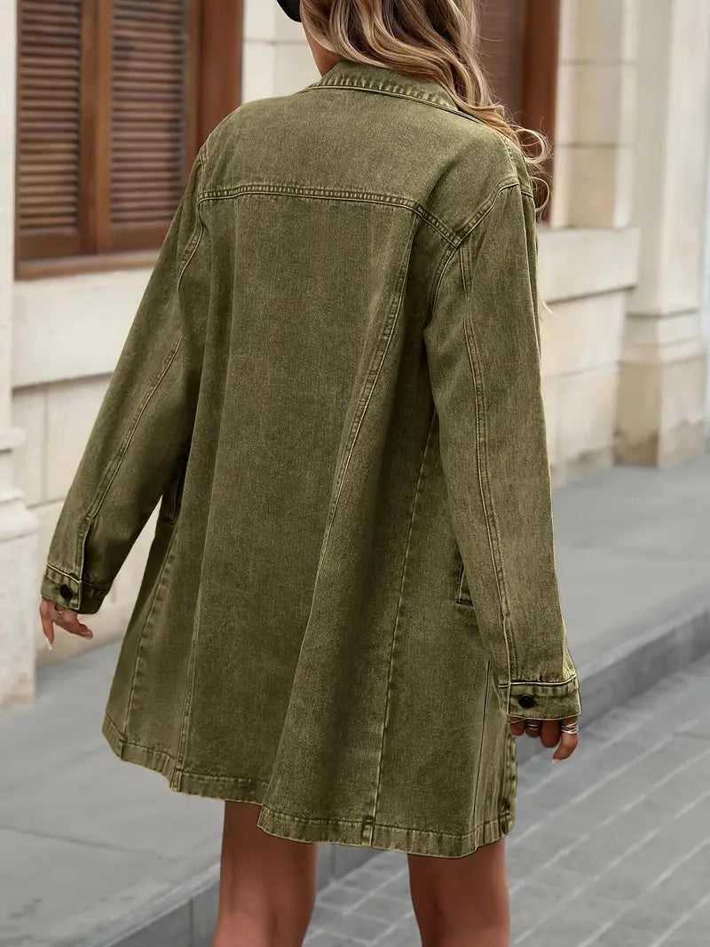 Helena | Klassische Jeansjacke Damen mit praktischen Taschen