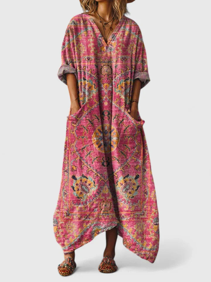 Mia | Damen Maxikleid lang lässig und stilvoll