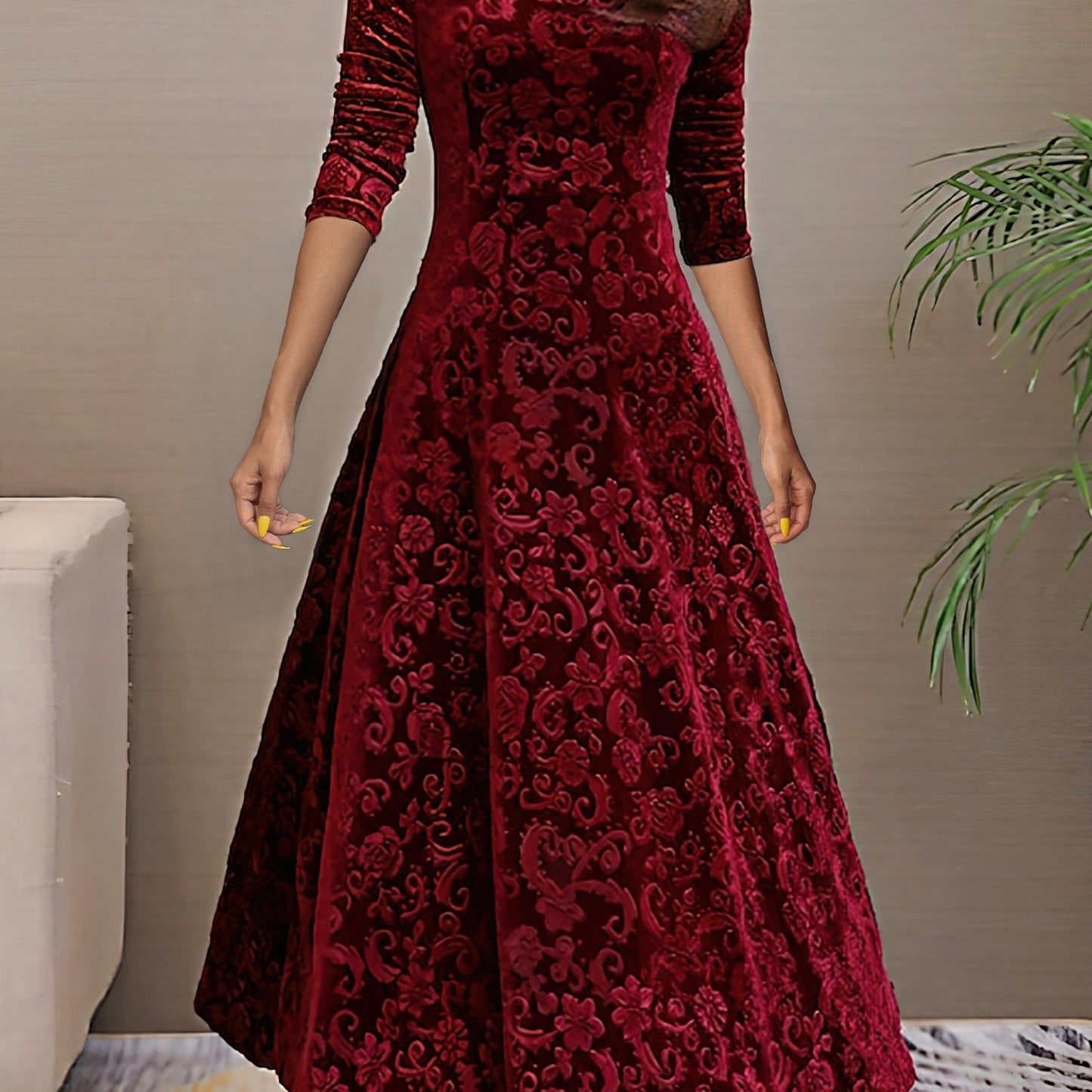 Isabella | Damen Samtkleid elegant modern stilvoll