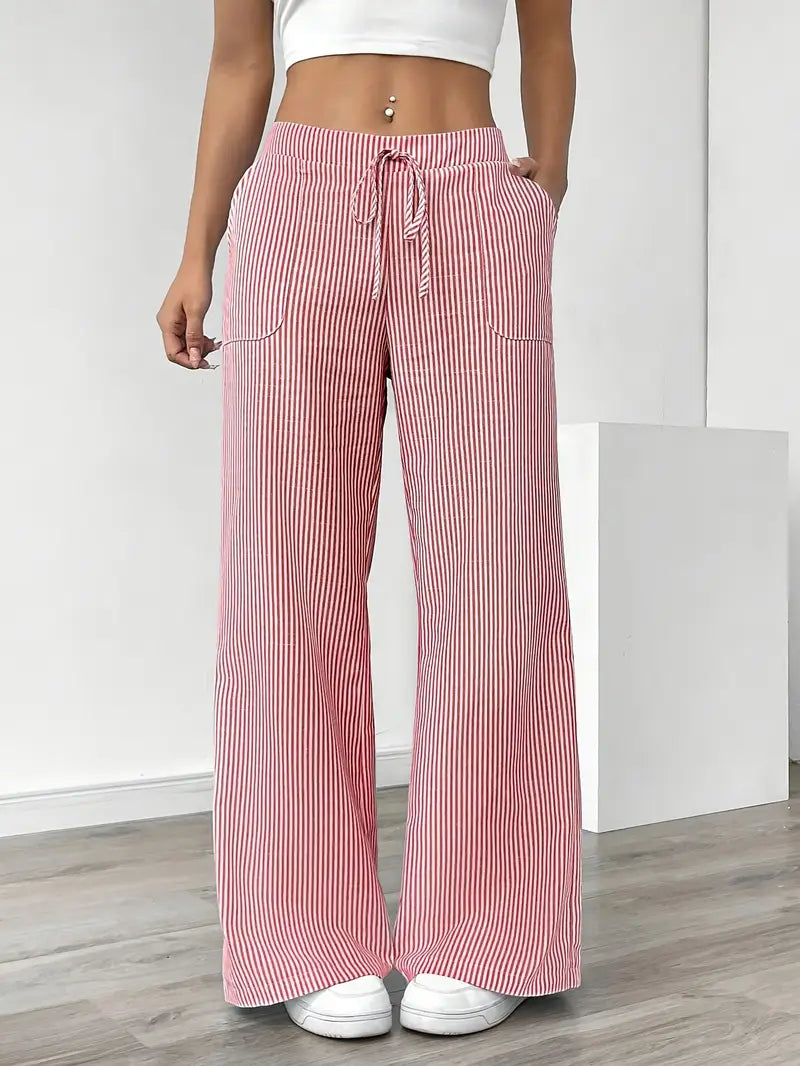 Clara | Elegante gestreifte Hose mit praktischen Taschen