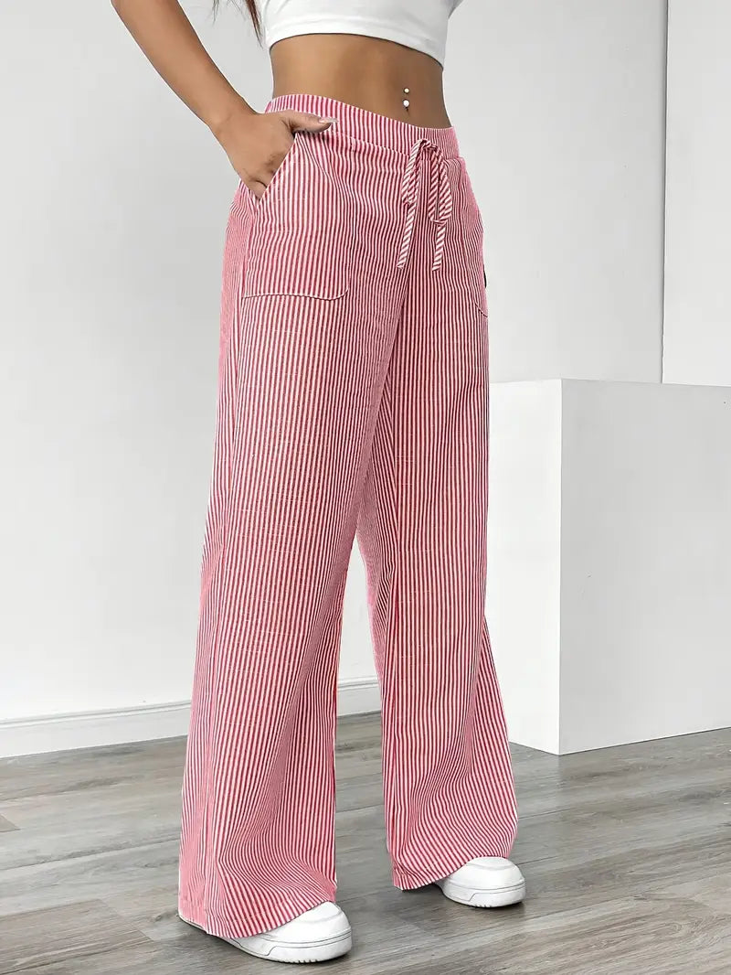 Clara | Elegante gestreifte Hose mit praktischen Taschen