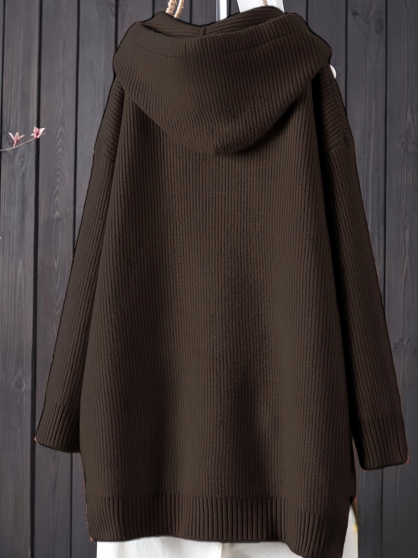 Helena | Lässiger Strick-Kapuzenpullover mit langen Ärmeln