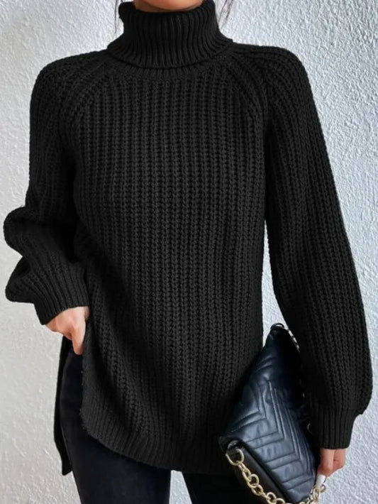 Lena | Stylischer Rollkragenpullover Damen Raglan