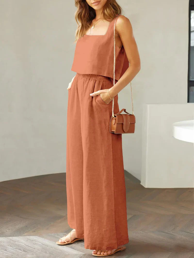 Isabella | Damen Set aus Top und Hose für stilvolle Outfits