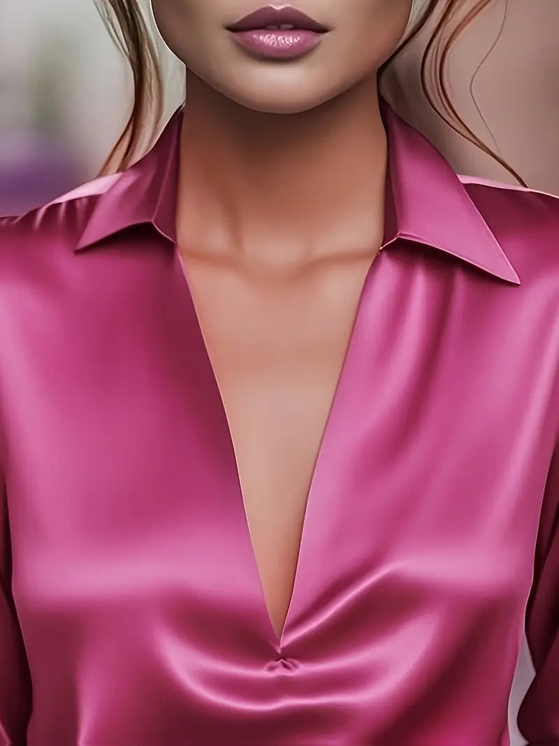 Carla | Schicke Bluse mit V-Ausschnitt für Damen