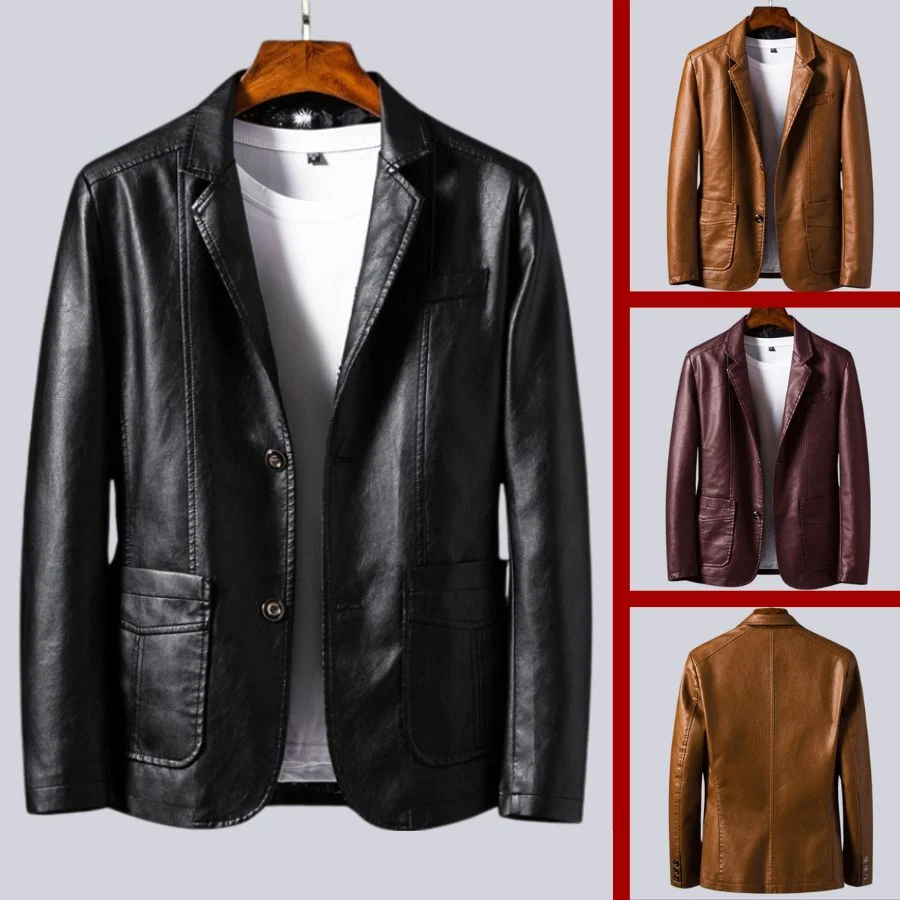 Lukas | Stilvolle Herren Lederjacke im urbanen Look