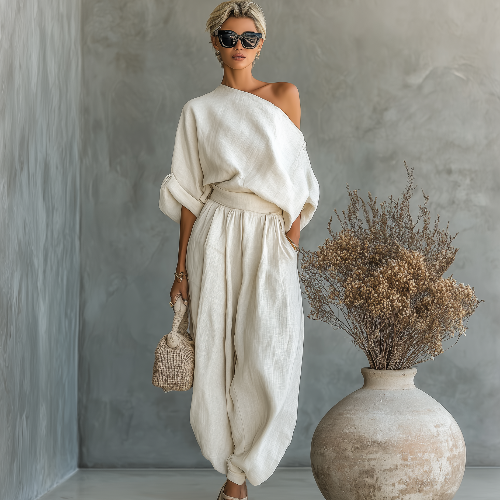 Isla | Leichter Boho Jumpsuit mit weitem Schnitt