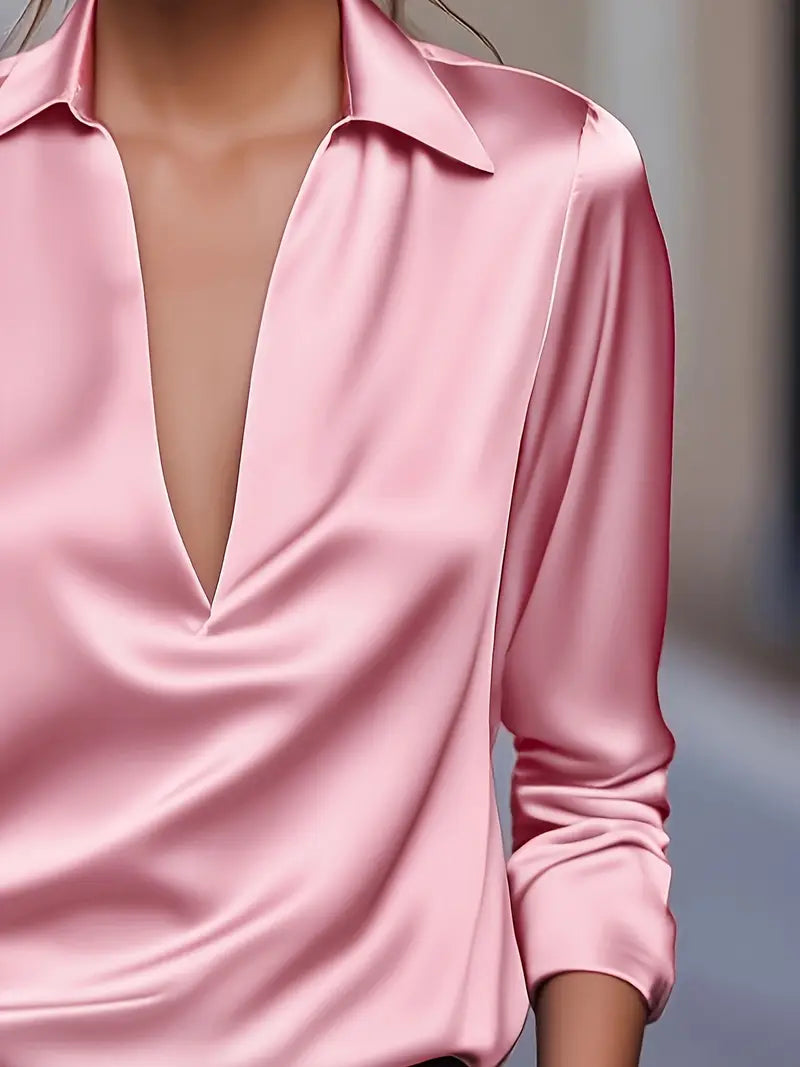 Carla | Schicke Bluse mit V-Ausschnitt für Damen
