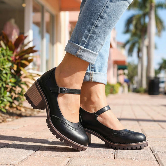 Amelie | Stilvolle T Strap Heels Damen