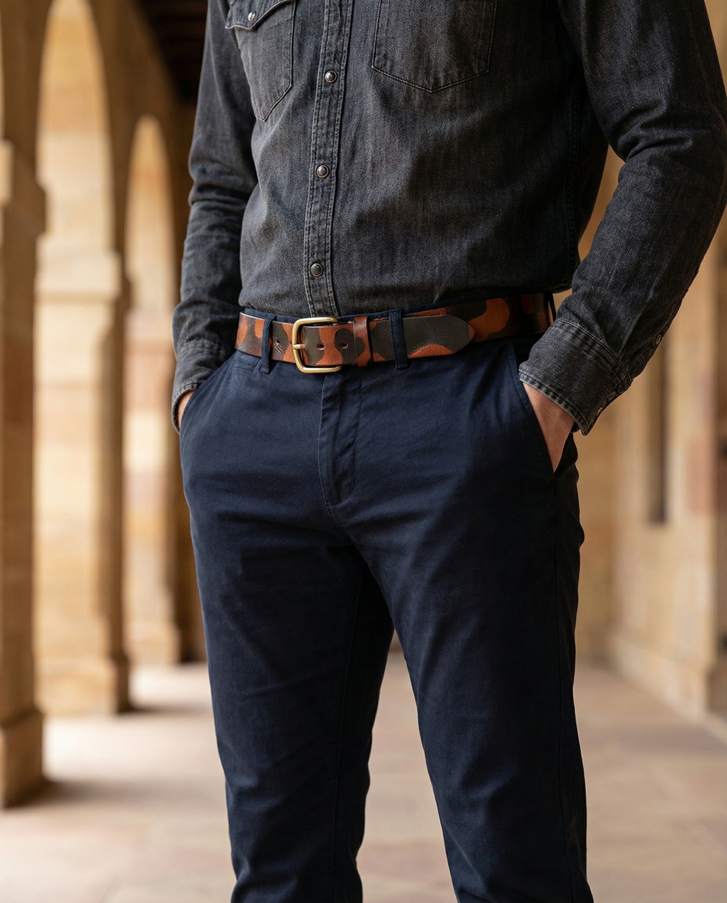 Anton | Eleganter Rindsleder Gürtel klassisch