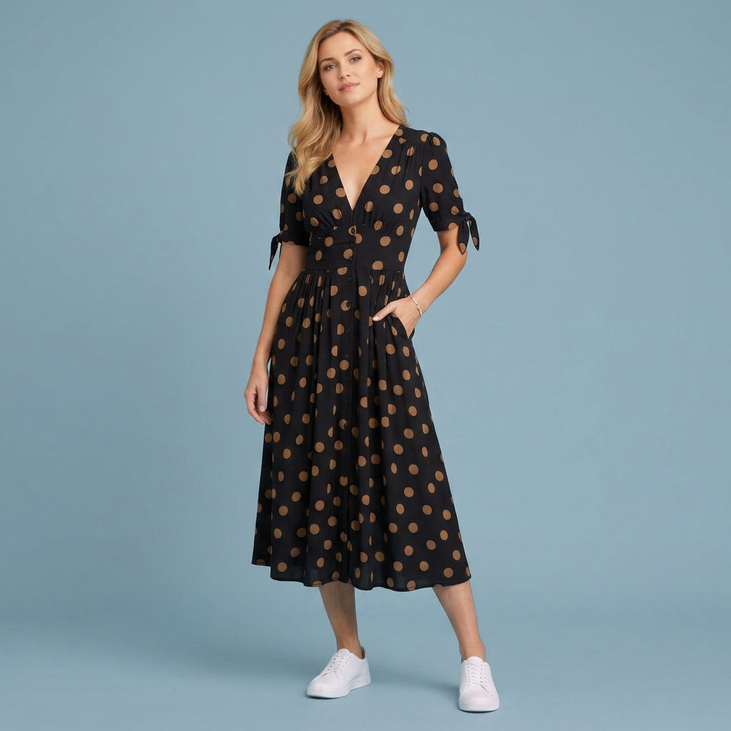 Daniela | Feminines Kleid mit Punktmuster