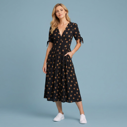 Daniela | Feminines Kleid mit Punktmuster