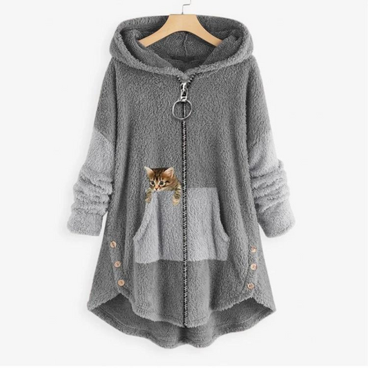 Clara | Flauschiger Winterhoodie mit Kapuze für Damen