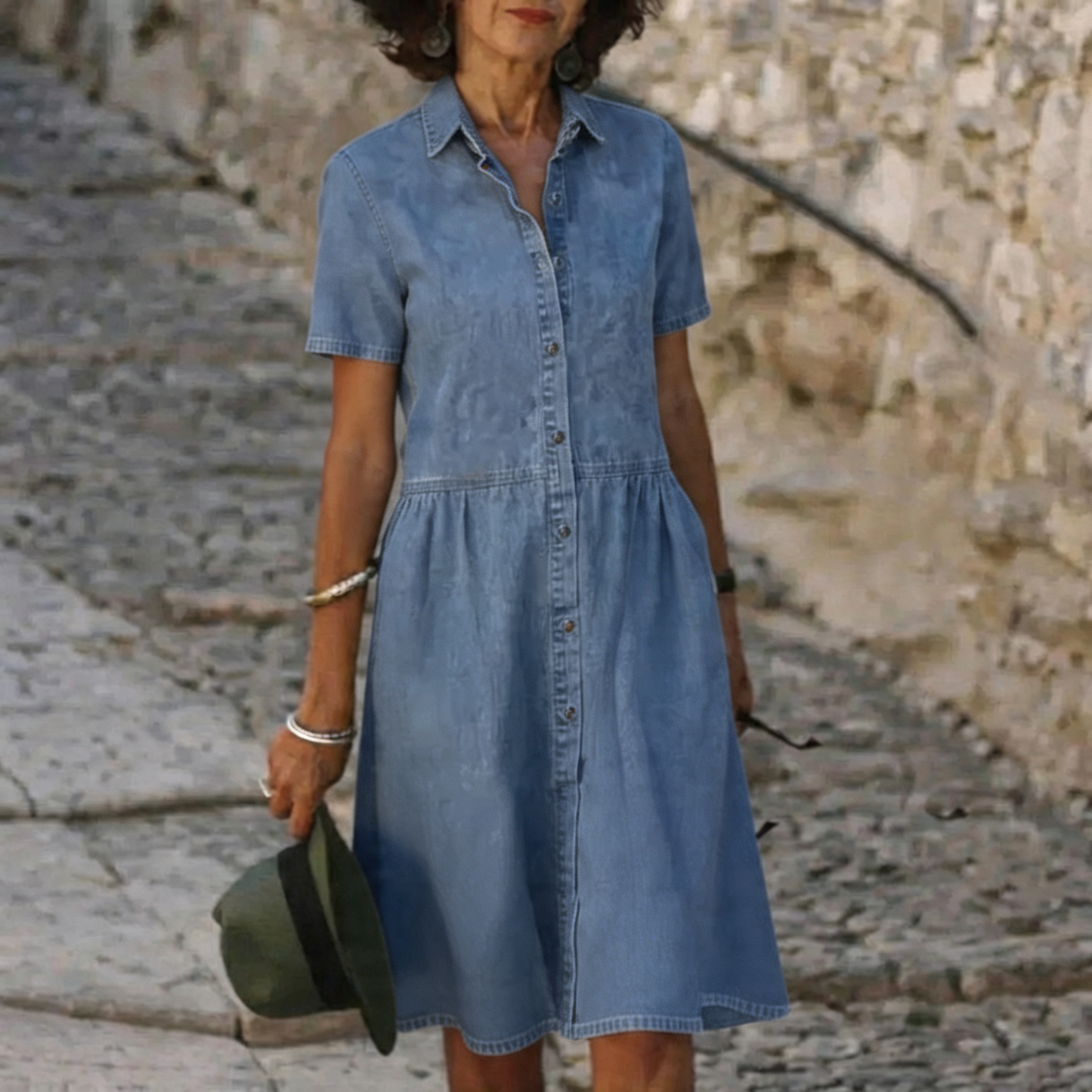 Mia | Elegantes Denim Kleid Damen Chic
