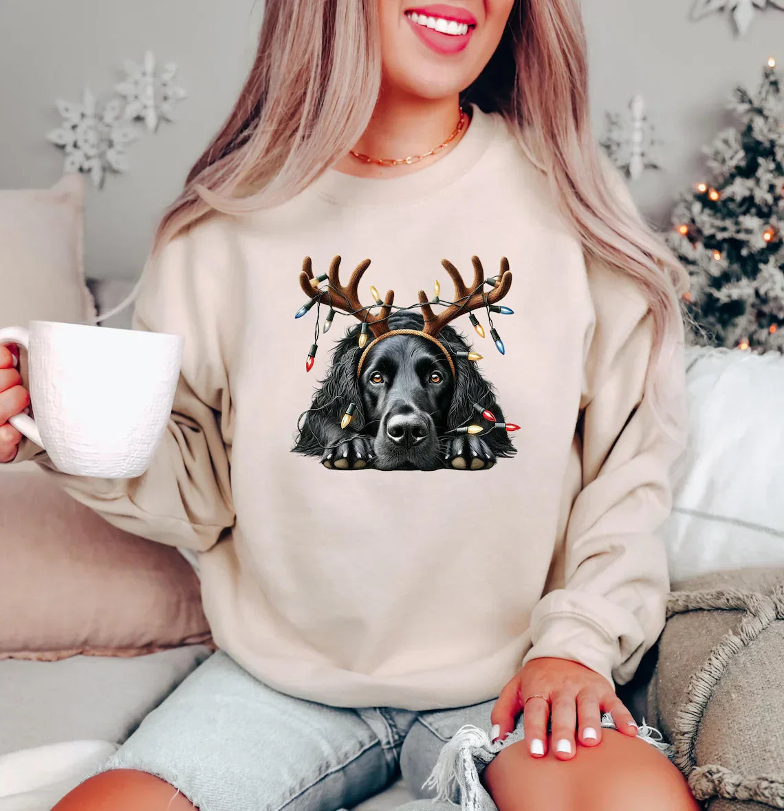 Simon | Winter Hundepullover mit weihnachtlichem Muster