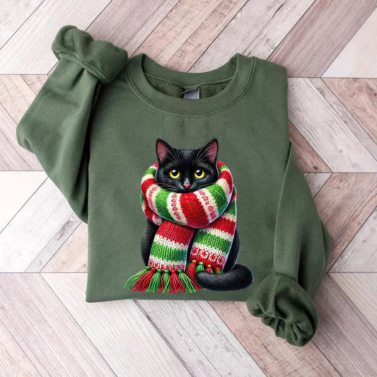 Isabel | Festliches Katzenmotiv Sweatshirt für alle Geschlechter