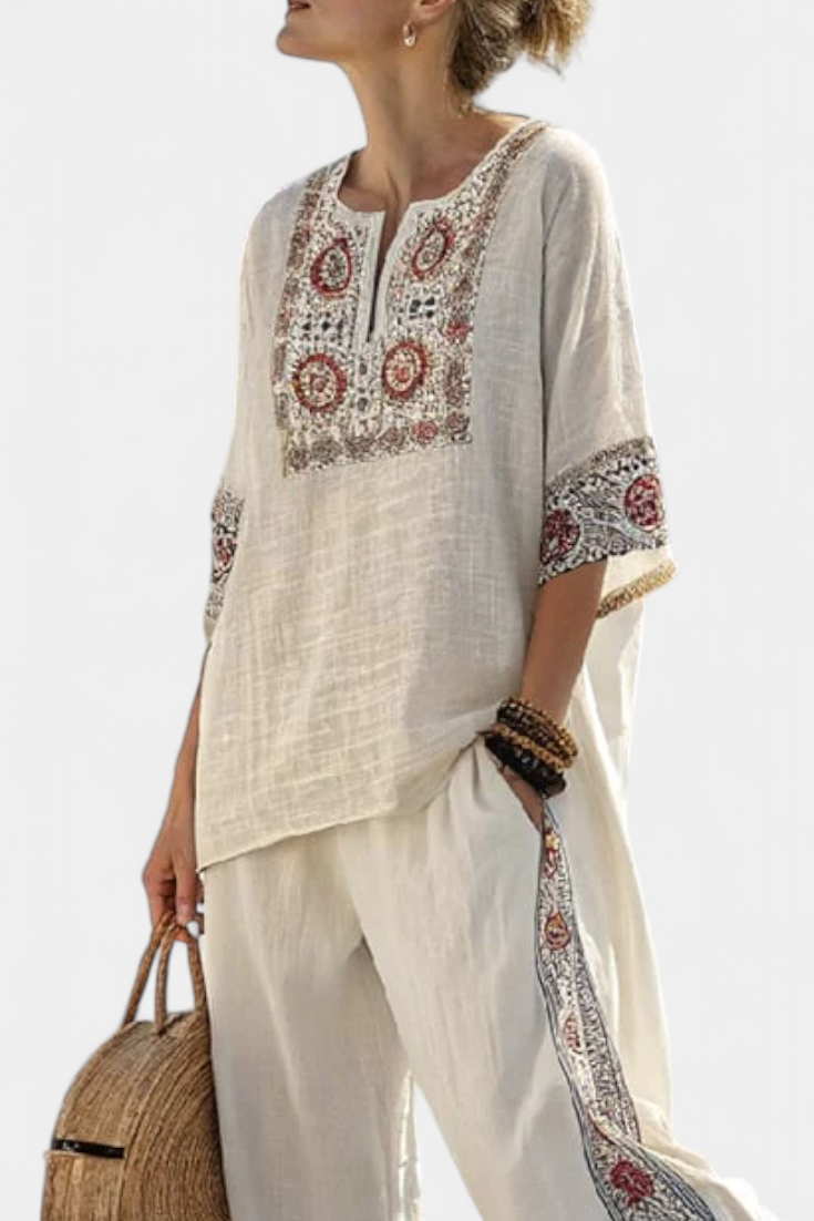 Talina | Exklusives Blusen Set mit Hose