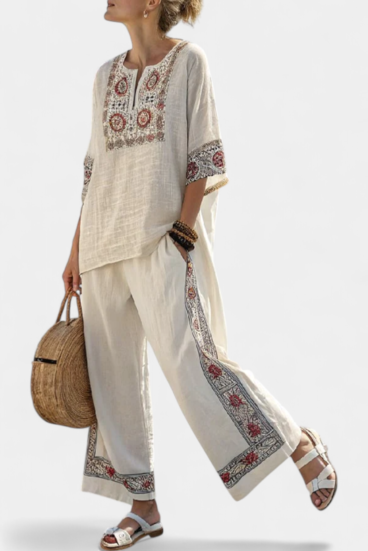 Talina | Exklusives Blusen Set mit Hose