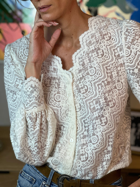 Sofia | Stilvolle Spitzenbluse Damen