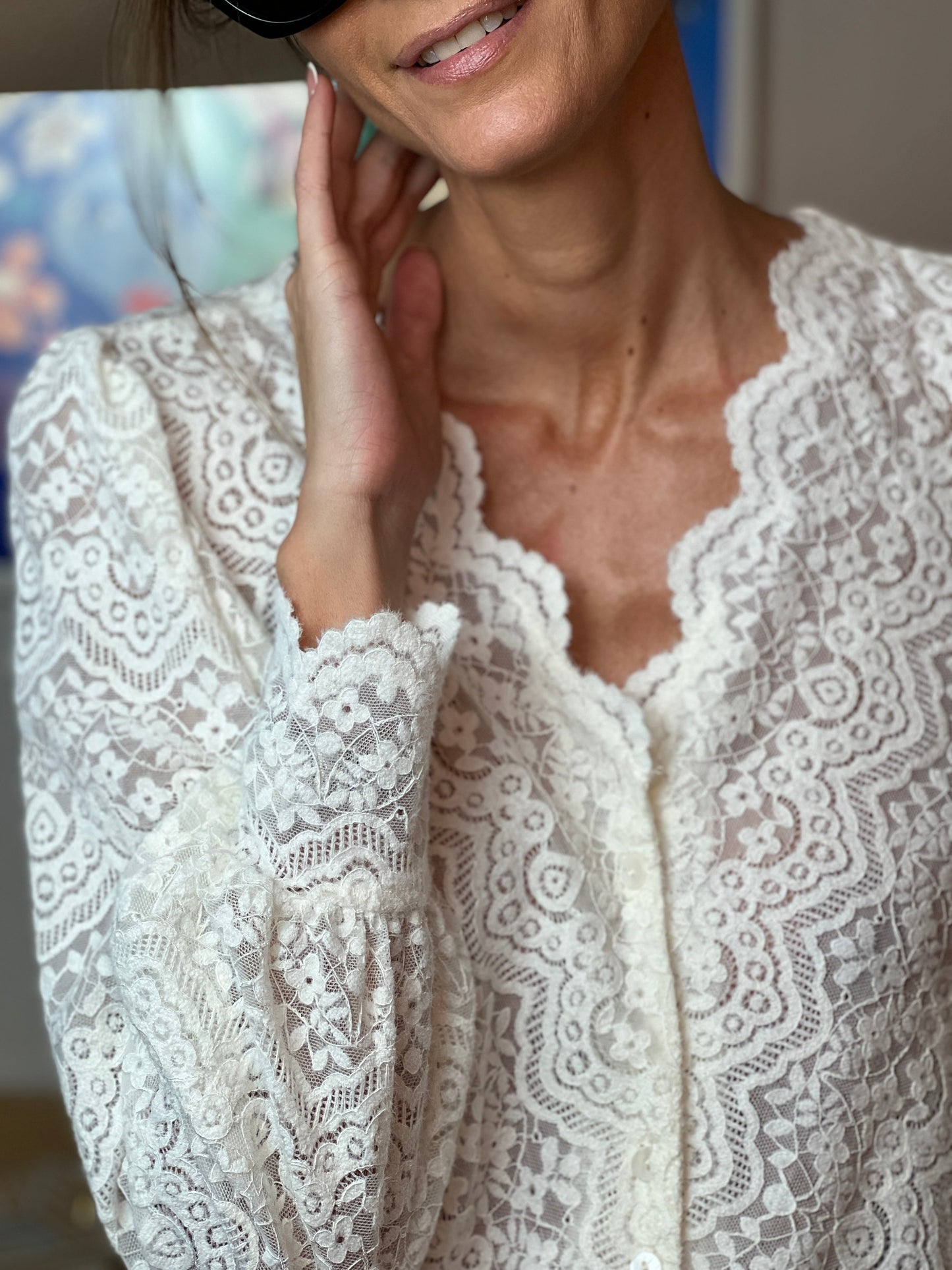 Sofia | Stilvolle Spitzenbluse Damen