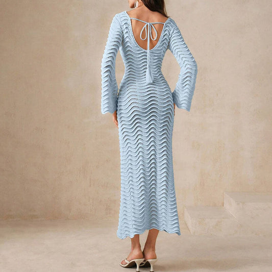 Amelie | Stilvolles Damen Strickkleid modern & mit ausgestellten Ärmeln