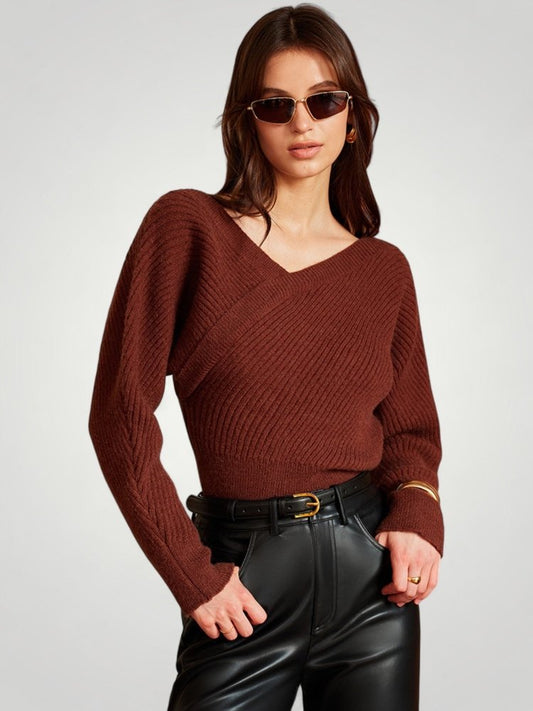 Tilda | Langer Pullover Damen mit stilvoller Asymmetrie