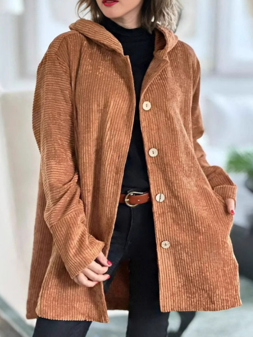 Tilda | Damen-Cordjacke mit Kapuze und modernem Schnitt