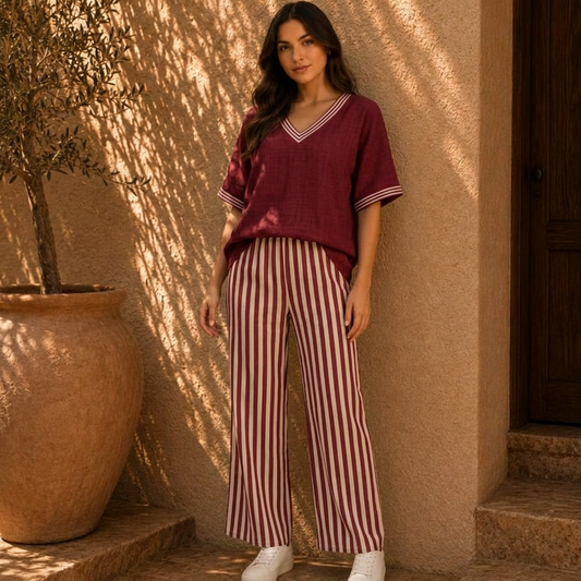 Zoe | Stilvolles Leinen Set Damen Trend