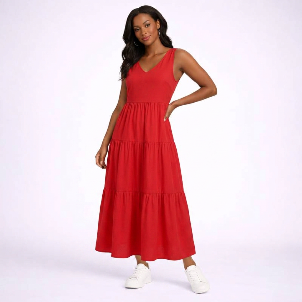 Fiona | Langes Kleid mit fließender Sommerform