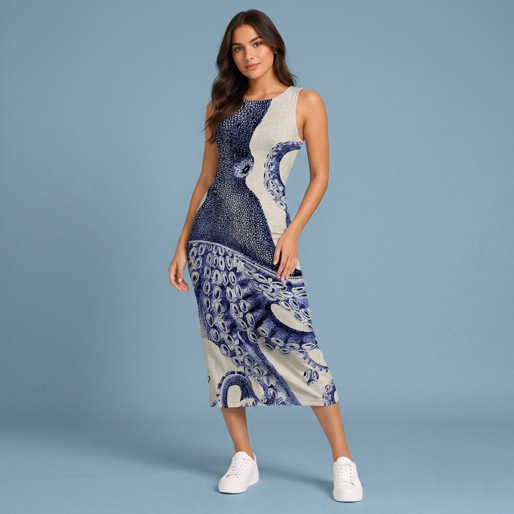 Elisa | Strandkleid mit künstlerischem Ausdruck