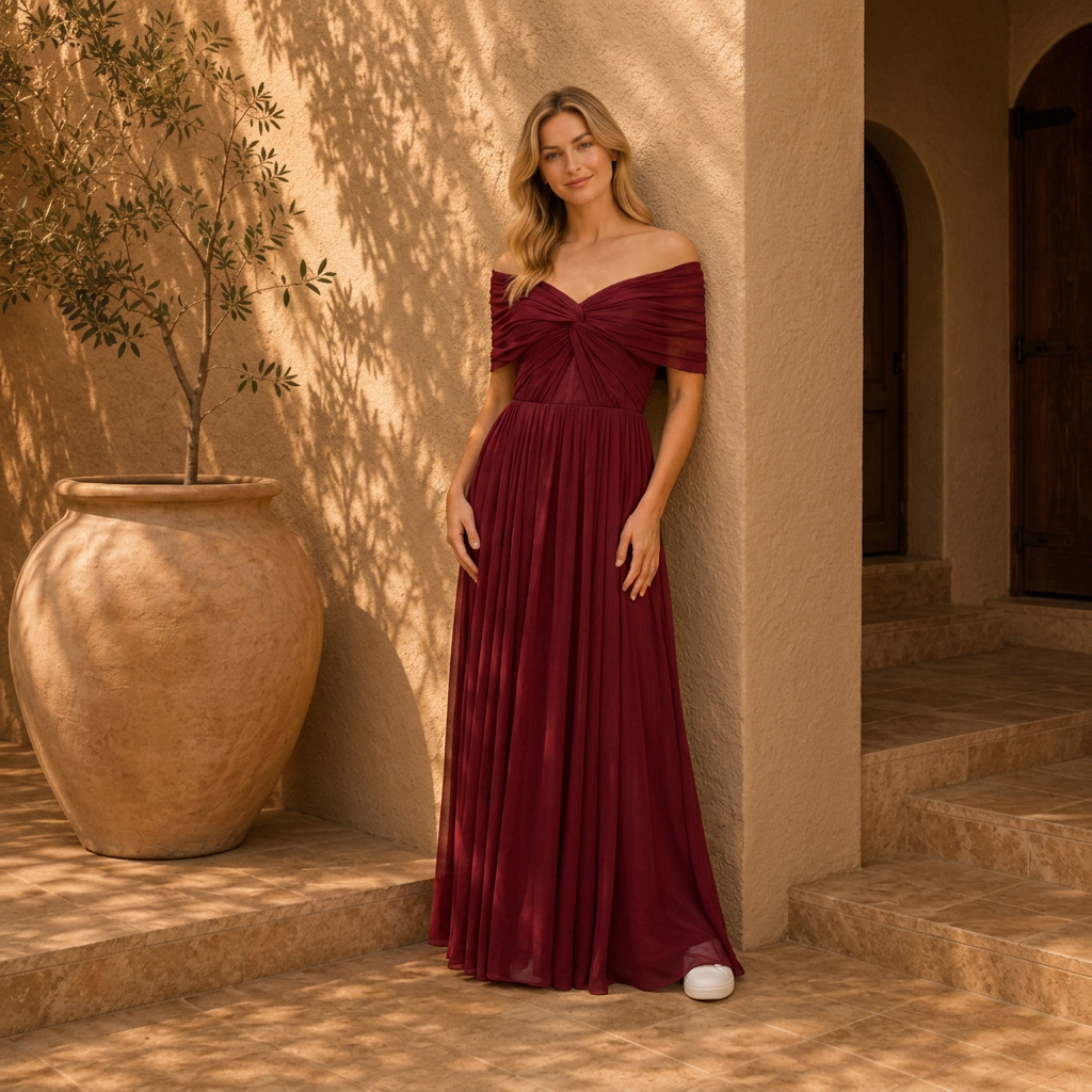 Elisa | Stilvolles Kleid Rot Damen Chic