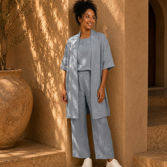 Elisa | Stilvolles Dreiteiliges Set Damen Chic
