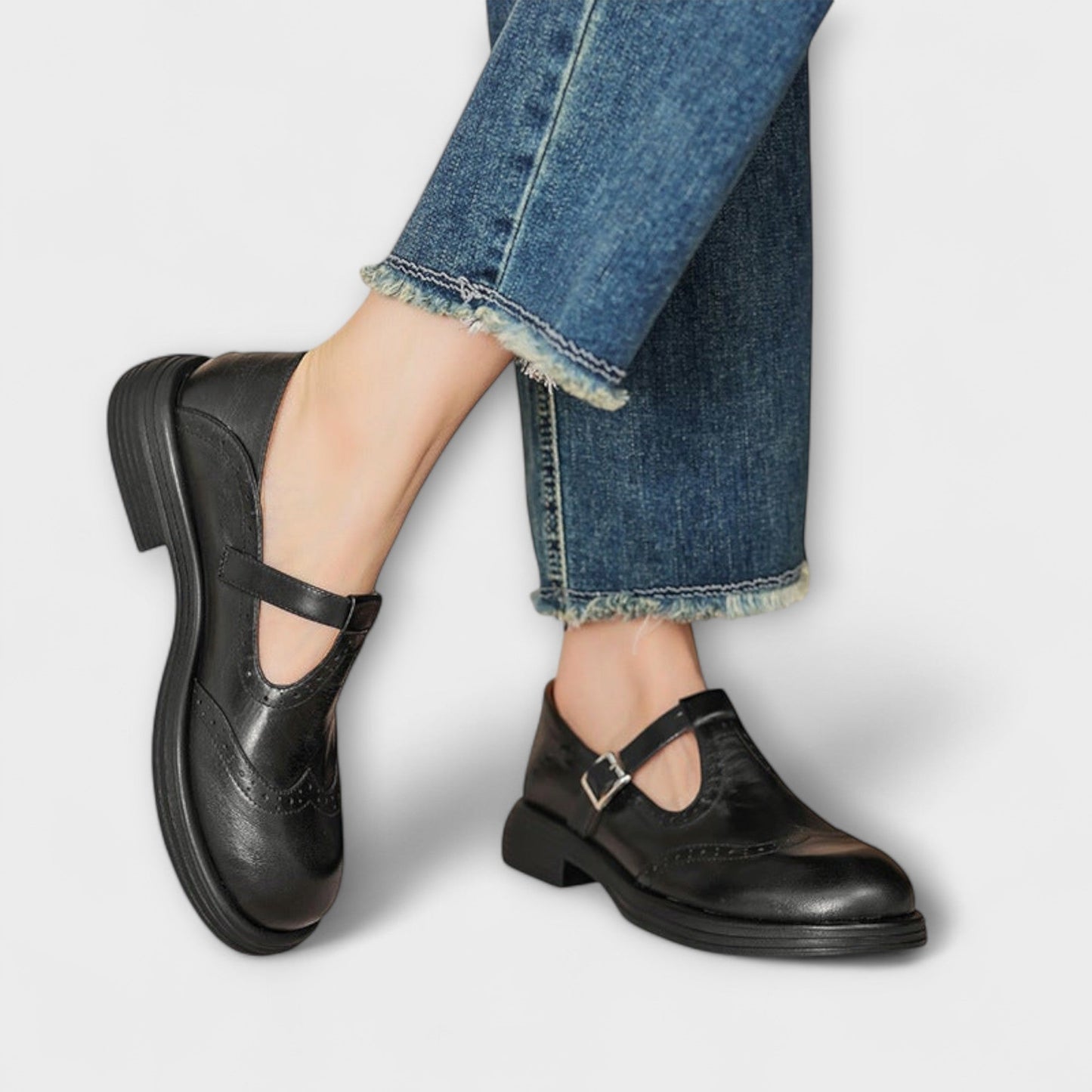 Lars | Klassische T-Riemchen-Lederschuhe für Herren