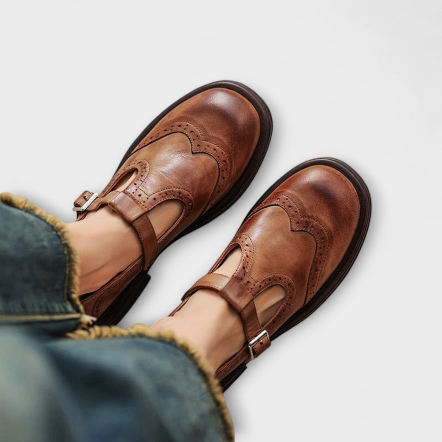 Lars | Klassische T-Riemchen-Lederschuhe für Herren