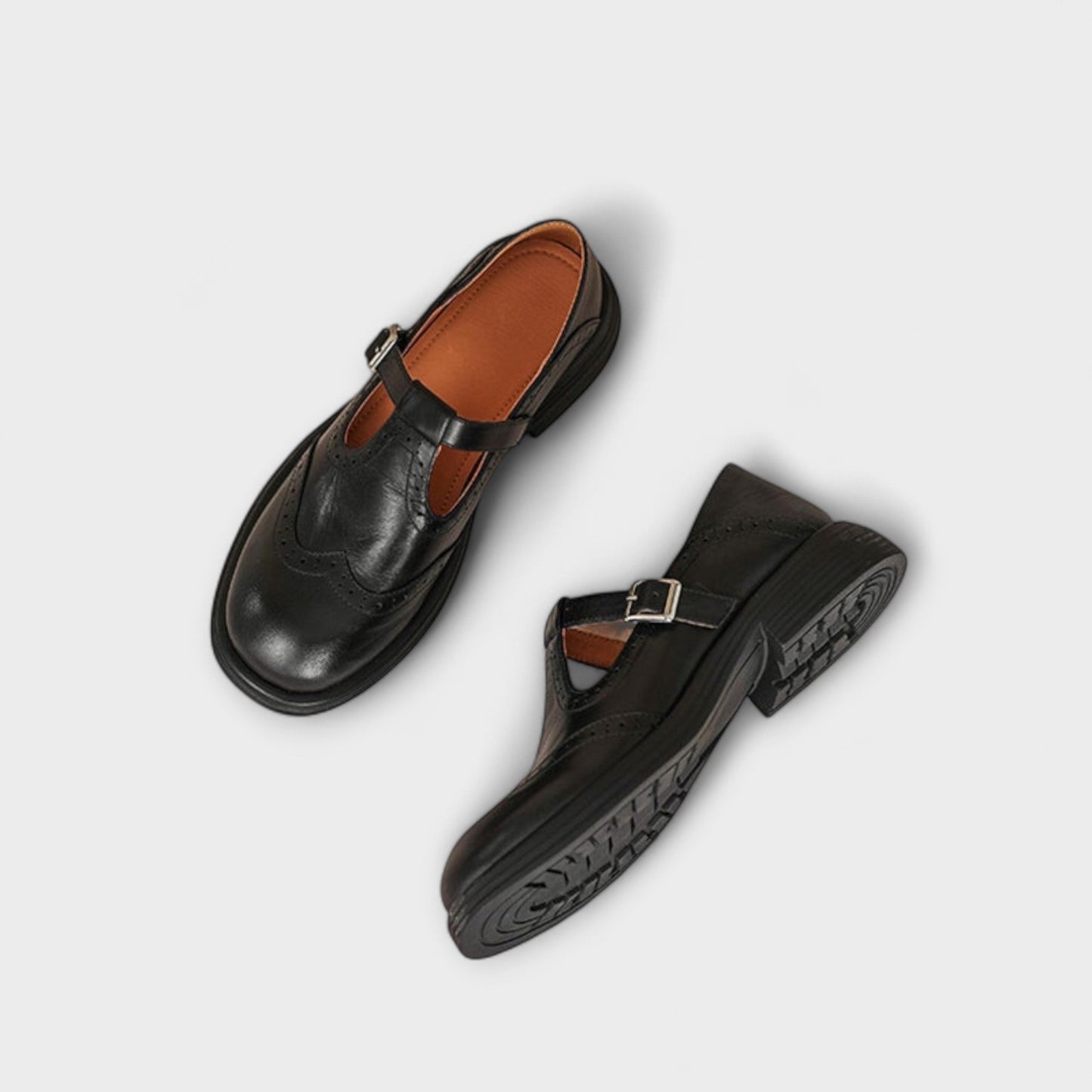 Lars | Klassische T-Riemchen-Lederschuhe für Herren