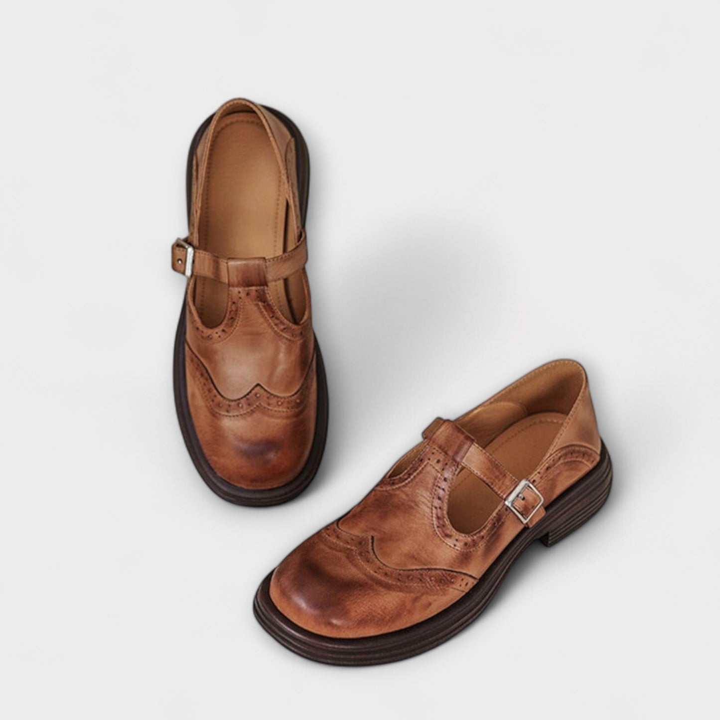 Lars | Klassische T-Riemchen-Lederschuhe für Herren