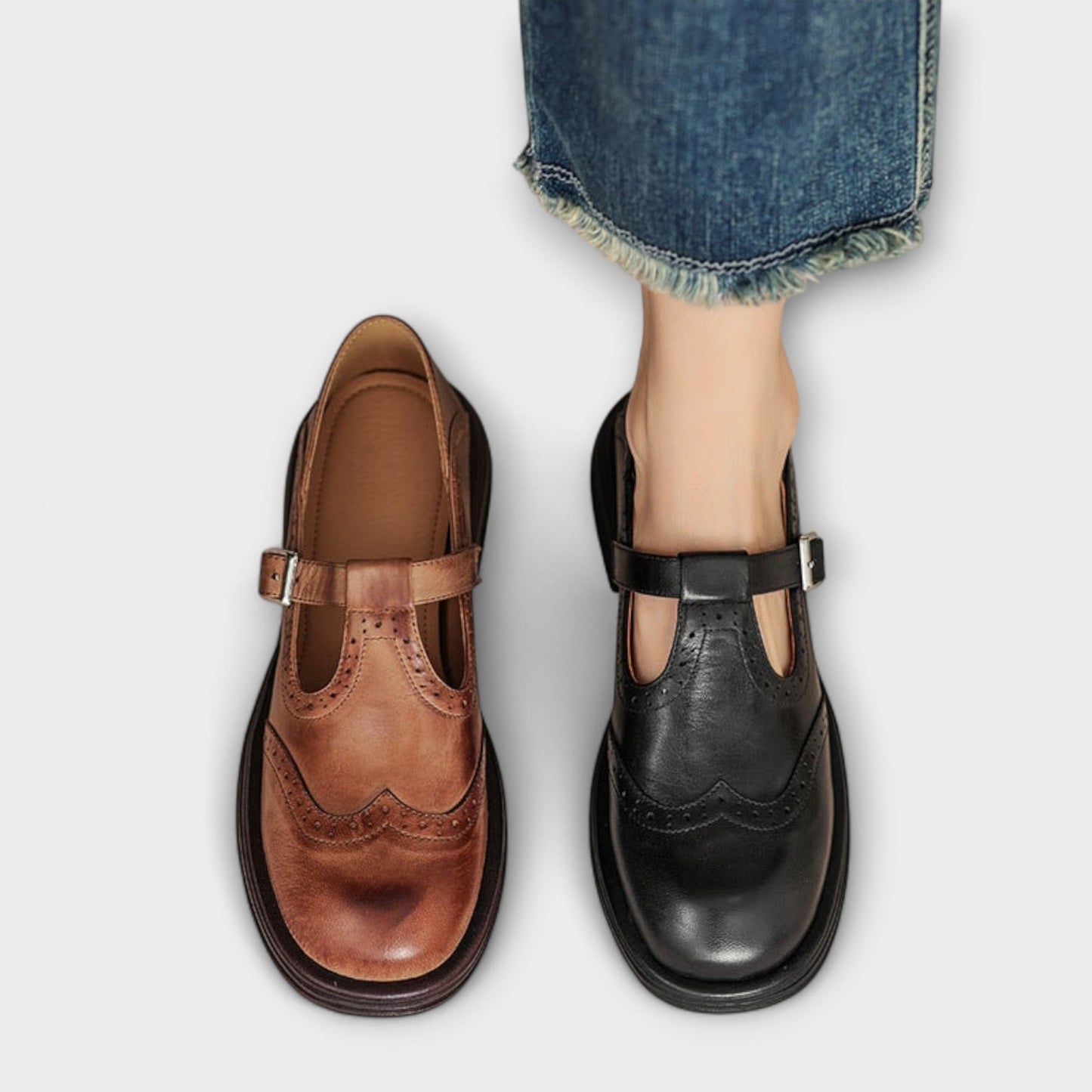 Lars | Klassische T-Riemchen-Lederschuhe für Herren